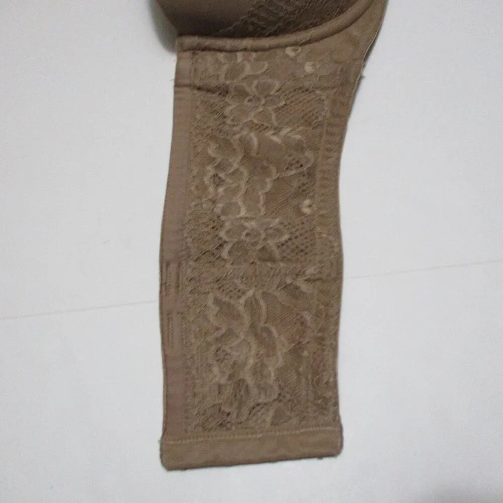 Torrid 44DD Tan Seamless Boost Padded Underwire Strapless Lace Bra #1094